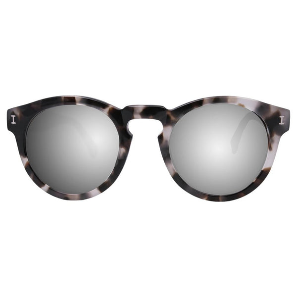 Illesteva Leonard Mirrored Sunglasses White Tortoise/Silver Mirror L-68SM Women