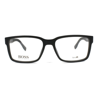 HUGO BOSS 0831/1T EYEGLASSES DL5 BLACK MATTE 55-17-140 ITALY