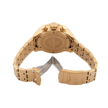 Invicta Men's Aviator Analog Quartz Chronograph Watch 48 MM Case Gold Blue Dial
