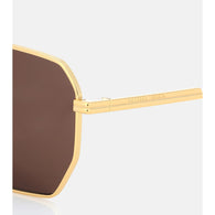 BOTTEGA VENETA BV1012S 003 Gold/Brown 60-13-145 Sunglasses New Authentic