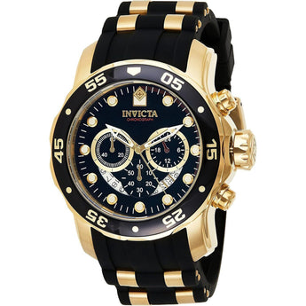 Invicta 6981 Pro Diver Black Dial Black Silicone Strap Chronograph Men's Watch