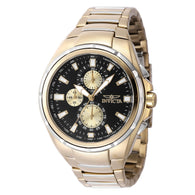 Invicta Sea Vulture Men's Watch - Quartz 46Mm Chron, Black Dial Gold, Steel