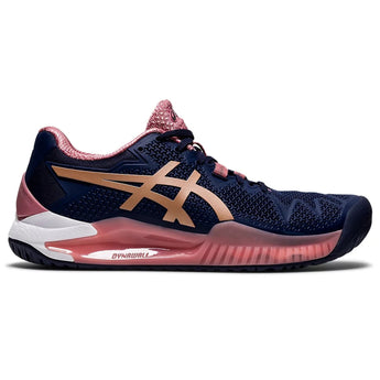 ASICS Women's Gel-Resolution 8 Tennis Shoes Peacoat/Rose Gold 7 B