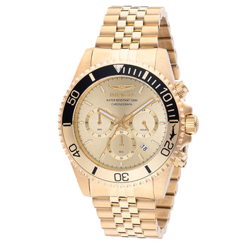 Invicta Pro Diver Titan Men's Watch 43mm Chronograph Quartz Gold Dial