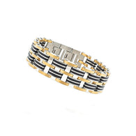 Invicta Elements Men's Bracelet, Black, Gold, Steel 30342 NEW