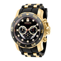 Invicta Pro Diver SCUBA Men's 48mm Gold Dial Stainless Chronograph Watch 37228