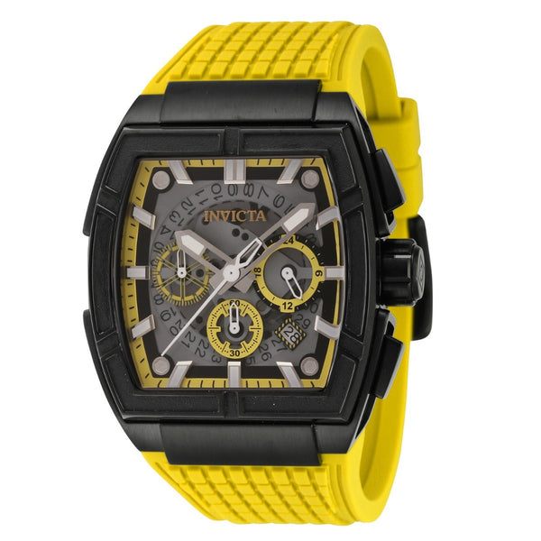 Invicta Men's Watch S1 Rally Quartz Chronograph Yellow Silicone Strap 43.5mm