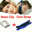 Magnetic Sleeping Aid Apnea Anti Snore Stop Snoring Nose Clip and Chin Strap