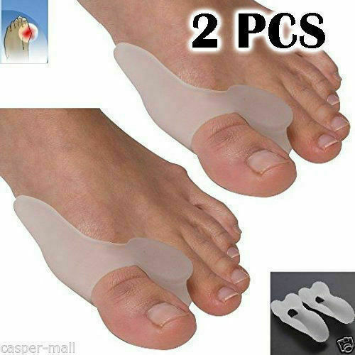 2 Pcs Unisex Foot Care Aid Ease Pain Relief Big Toe Bunion Spreader Silicone Gel
