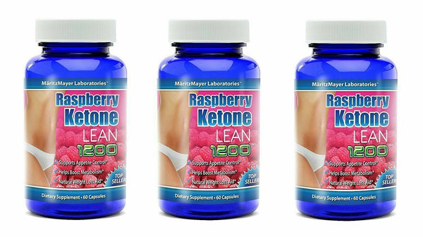 3 Bottles Raspberry Ketone Lean 1200mg Advanced Fat Weight Loss Aid Supplement