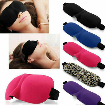 2 Pack 3D Sleep Mask Lightweight Comfortable Super Soft Padded Travel Eye Mask