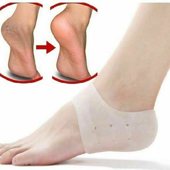 4 PCS Silicone Gel Heel Protector Plantar Fasciitis Pain Relief Cushion Unisex.