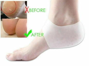 4 PCS Silicone Gel Heel Protector Plantar Fasciitis Pain Relief Cushion Unisex.