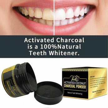 Venicare Organic Coconut Activated Charcoal Natural Teeth Whitening Powder 59 ml.