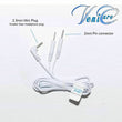 Reusable Electrode Lead Wires/Cables for Digital Massager Tens 2.5mm One Pair.