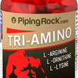 TRI-AMINO L-Arginine L-Ornithine L-Lysine Workout Stamina Supplement 400 Caplets.