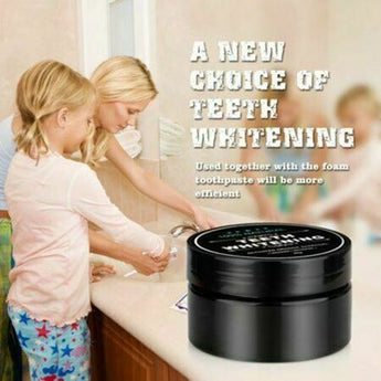 2 Pcs Organic Coconut Activated Charcoal Whitener Natural Teeth Whitening Powder.