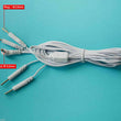 2 PCS ELECTRODE LEAD WIRES Cables for Digital Massager TENS 3.5 mm with 4 pins