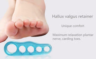 2 PCS Gel Toe Separator Orthotics Stretchers Align Overlapping Hammer Toes Blue.