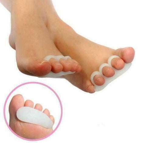 4 Pcs Toe Straightener Aid Pain Relief Hammer Claw Mallet Soft Gel Toe Separator