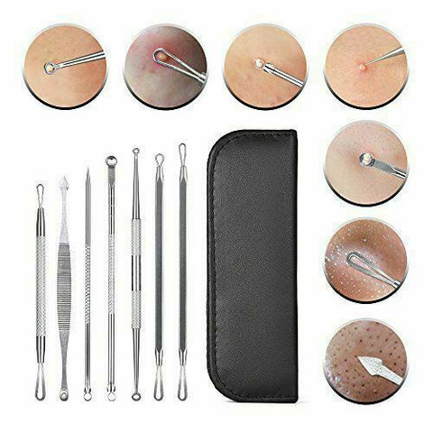 Acne Pimple Blackhead Blemish Skin Remover Extract Stainless Steel Face Care Kit