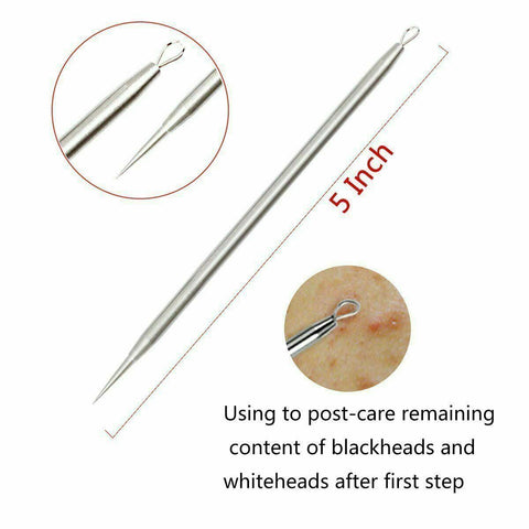 Acne Pimple Blackhead Blemish Skin Remover Extract Stainless Steel Face Care Kit