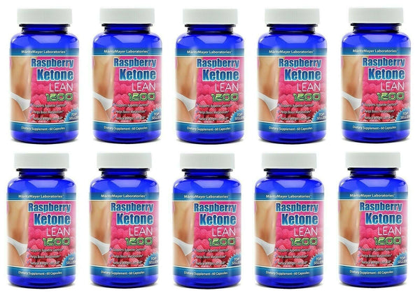 10 Bottles Raspberry Ketone Lean Advanced Weight Loss Supplement Capsules 1200mg