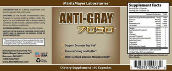 1 Pack Anti Gray 7050 Hair Saw Palmetto Catalase Max Strength Dietary Supplement