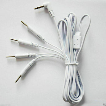 8 PCS ELECTRODE LEAD WIRES Cables for Digital Massager TENS 3.5 mm with 4 pins