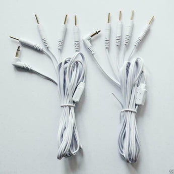 20 PCS ELECTRODE LEAD WIRES Cables for Digital Massager TENS 3.5 mm with 4 pins