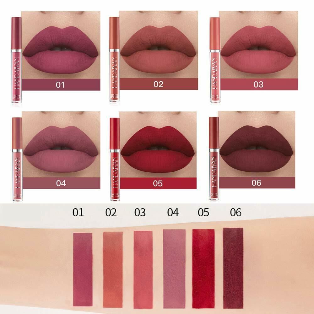6 Colors Long Lasting Velvet Lips Tint Liquid Lipsticks Waterproof NonStick A VeniCare