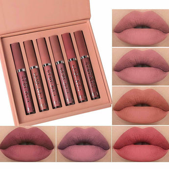 6 Colors Non-Stick B Long Lasting Waterproof Velvet Tint Lips Liquid Lipsticks