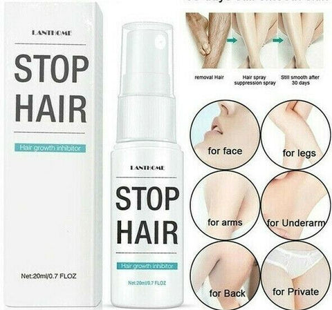 HOT 100% Natural Permanent Hair Removal Spray Stop Hair Growth Inhibitor Remover