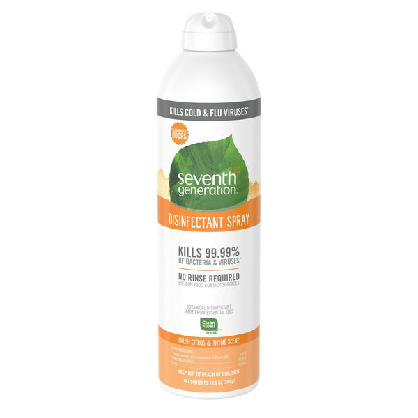 Seventh Generation Disinfectant Spray, Fresh Citrus & Thyme Scent Pack of 3