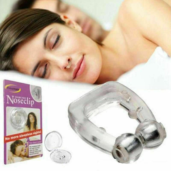 2 Pcs High-Quality Silicone Magnetic Anti Snore Clip Sleeping Aid Nose Clip