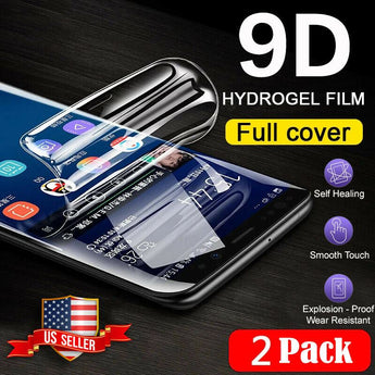 2-pack 9D TPU Hydrogel Screen Protector Samsung S20 Ultra S10 S9 S8 Plus Note 20