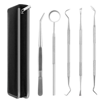 5 Pcs Tooth Pick Scaler Mouth Mirror Dental Tools Dentist Oral Hygiene Kit