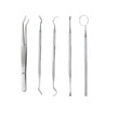 5 Pcs Tooth Pick Scaler Mouth Mirror Dental Tools Dentist Oral Hygiene Kit