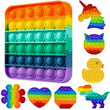 Fidget Toy Push Bubble Pop Sensory Stress Relief Kids Silicone Popit Toy
