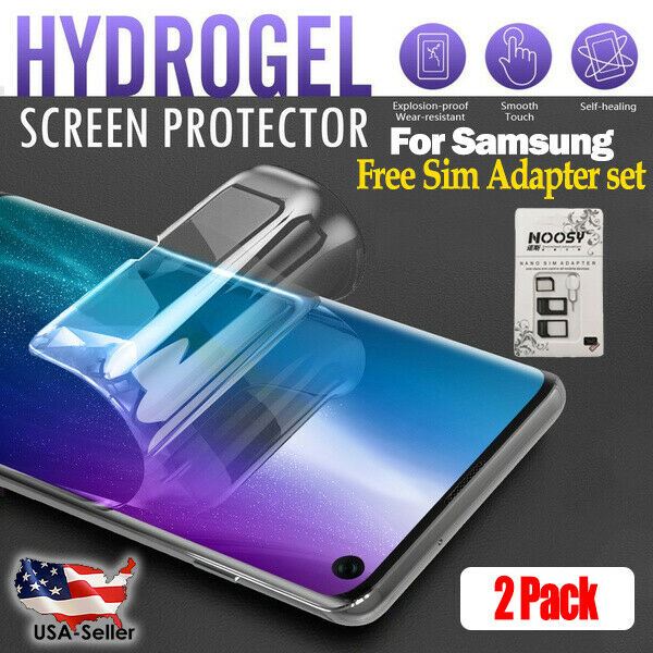 2PK HYDROGEL Screen Protector For Samsung Galaxy S20 Ultra S10 S9 S8 Plus Note20