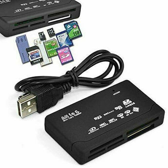USB 2.0 High-Speed Mini 26-In-1 Black Memory Card Reader for CF XD SD MS SDHC