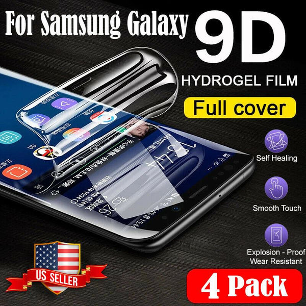 4-pack 9D TPU Hydrogel Screen Protector Samsung S20 Ultra S10 S9 S8 Plus Note 20