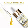 3 PK 24K Gold Six Peptides Hyaluronic Acid Face Serum Replenishment Shrink Pore