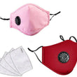 50 Reusable Washable Haze Pollution Cotton Face Mask with 2 Filters mixed colors