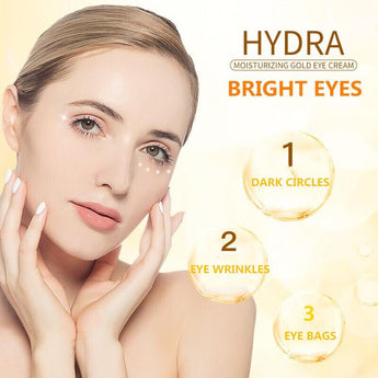 24K Gold Eye Cream Reduce Eye Bags , Puffiness Anti Wrinkle , Aging, Dark Circle