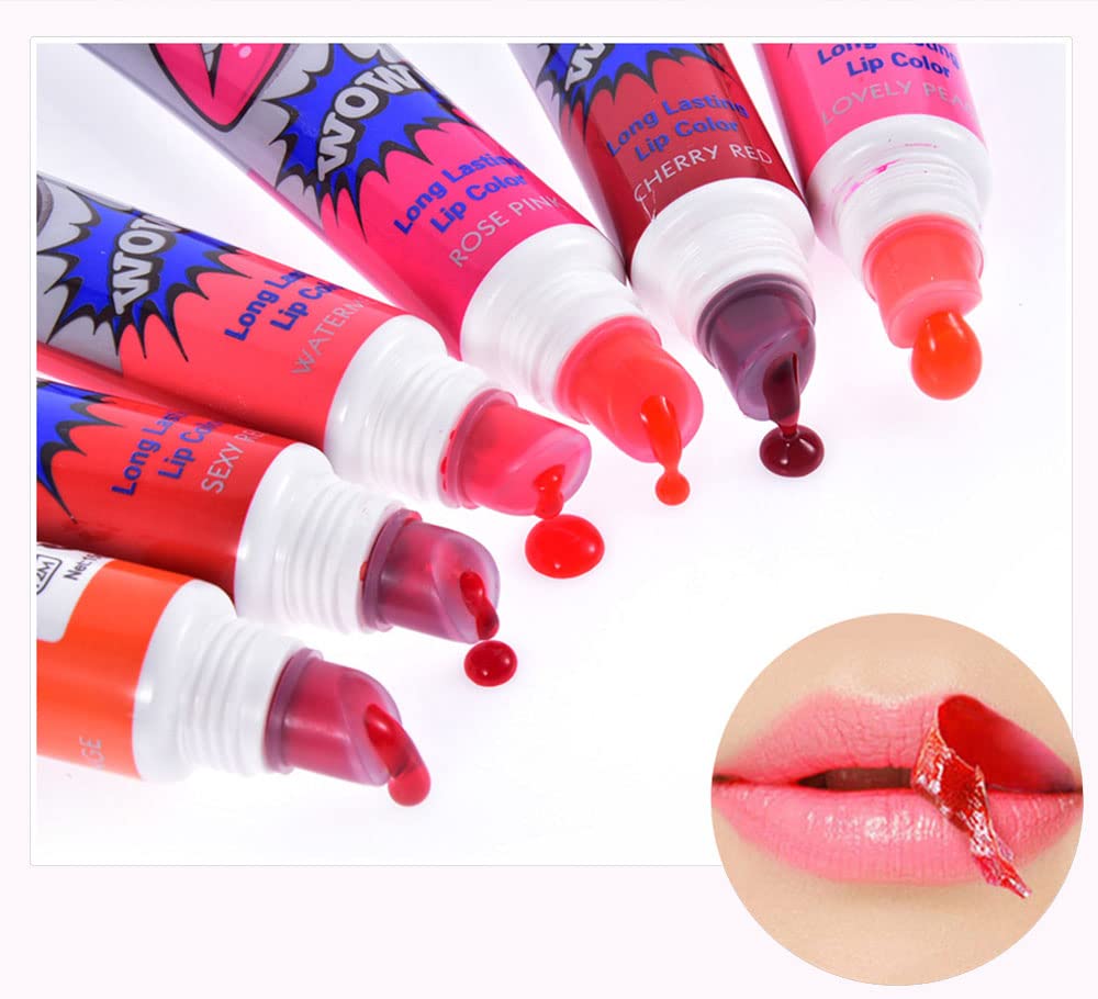 6 Colors Lip Stain Tattoo Magic Color Peel Off Mask Tint Long Lasting Waterproof VeniCare VeniCare